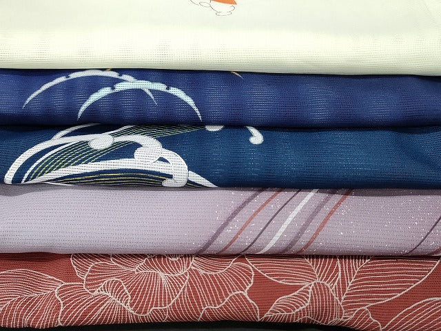 平和屋本店■夏物 訪問着 絽 紗 洗える着物 まとめて20点 鶴 人物 歌舞伎 蝶 花柄 手描き 金銀彩 着用可能多数 se3875 平和屋本店□夏物 訪問着 絽 紗 洗える着物 まとめて20点 鶴