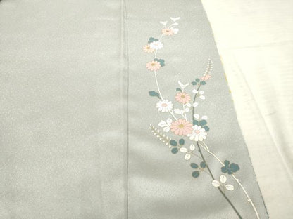 平和屋着物●訪問着　道長花文　金彩　正絹　逸品　AABF1365ck