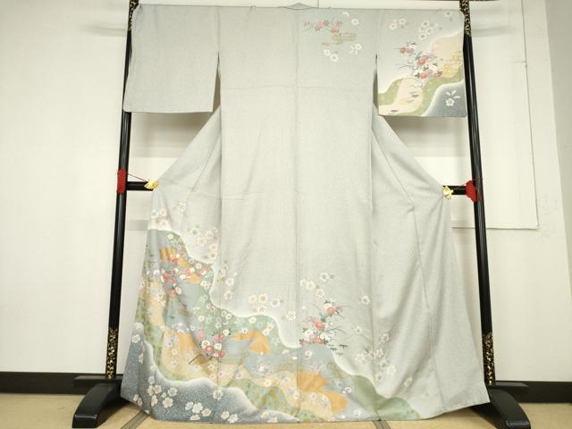 平和屋着物○訪問着 道長花文 金彩 正絹 逸品 AABF1365ck