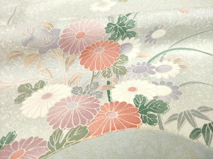 平和屋着物●訪問着　道長花文　金彩　正絹　逸品　AABF1365ck