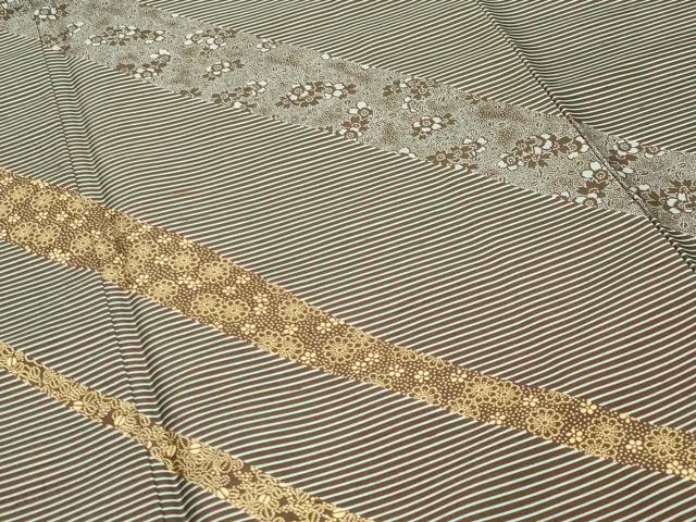 平和屋着物●東京染伝統工芸士 金田昇 訪問着 紬地 舞花文 正絹 逸品 未使用 CABB0223gh