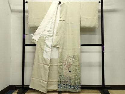平和屋着物●本加賀友禅作家 木村喜博 色留袖 草花文 暈し染め 正絹 逸品 CABB0238gh