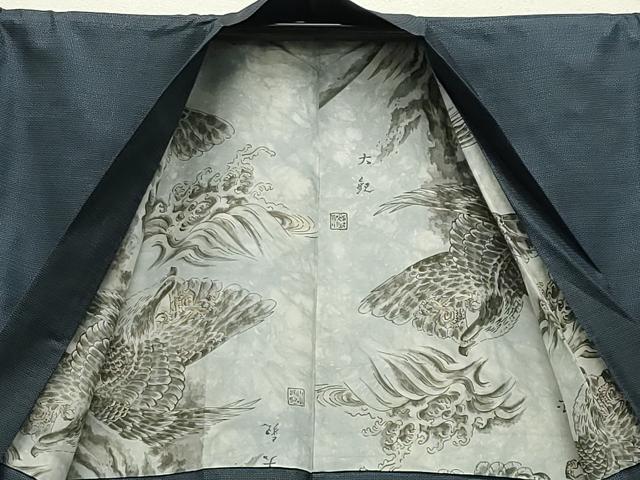 平和屋着物●男性 本場大島紬 アンサンブル 100亀甲 総詰め 正絹 逸品 CABB0241gh