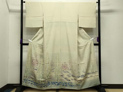 平和屋着物●本加賀友禅作家 木村喜博 色留袖 草花文 暈し染め 正絹 逸品 CABB0238gh
