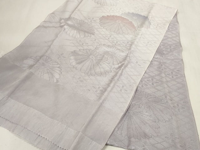 平和屋着物●和装小物　帯締め・帯揚げセット　地紋起こし　菊　手組紐　高麗組　金糸　逸品　未使用　DABA7676zzz