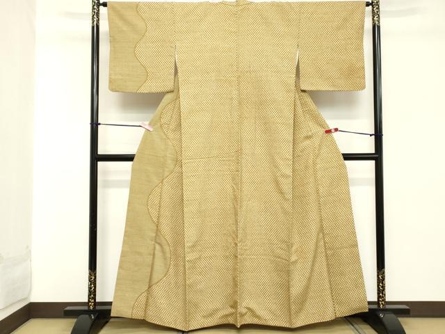 平和屋着物■訪問着　紬地　抽象文様　正絹　逸品　DABB2486cd