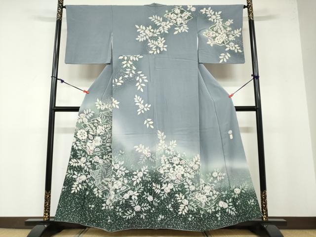 平和屋着物●訪問着 作家物 絞り 辻が花 暈し染め 正絹 逸品 DABB0417ud