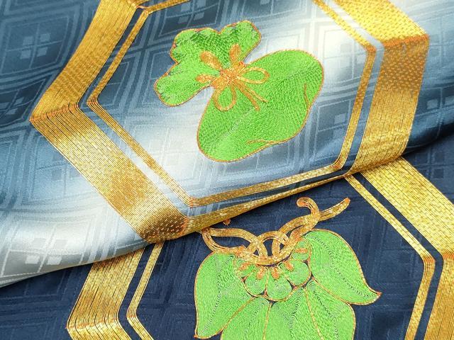 平和屋着物[]お宮参り　男の子　祝着　産着　初着　のしめ　駒刺繍　総刺繍　亀甲宝尽くし文　暈し染め　逸品　DABA3753ma