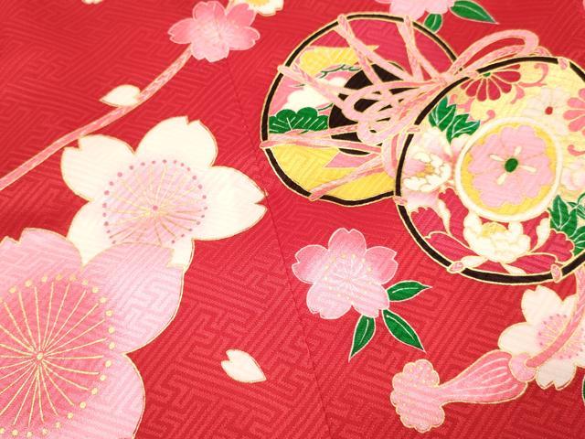 平和屋着物[]お宮参り　女の子　祝着　産着　初着　のしめ　鼓鞠花文　暈し染め　金彩　逸品　DABA3763ma