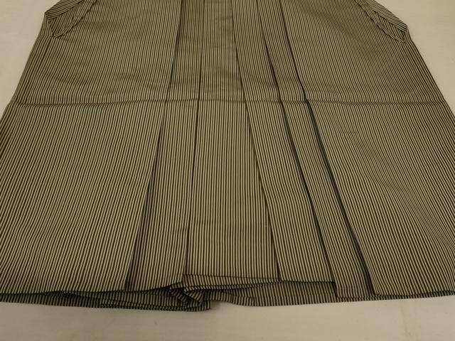 平和屋着物＊夏物 男性 馬乗り袴 縞 正絹 逸品 AABF2792jd