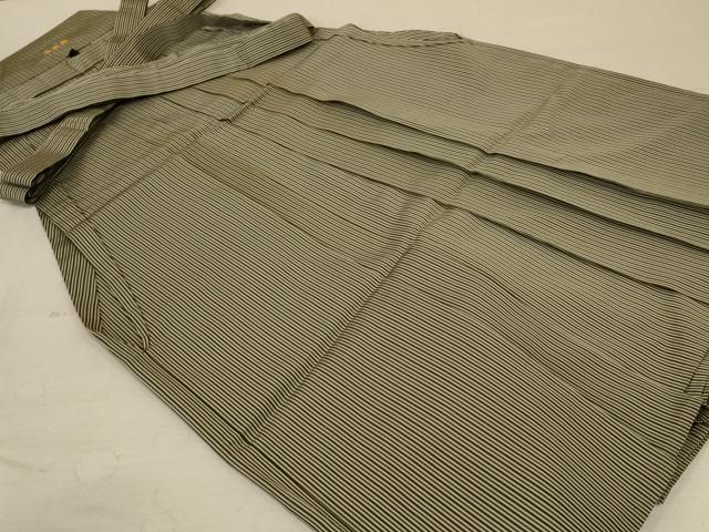 平和屋着物＊夏物 男性 馬乗り袴 縞 正絹 逸品 AABF2792jd