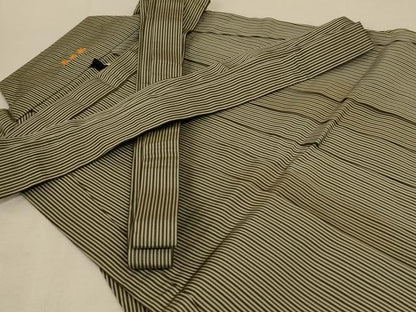 平和屋着物＊夏物 男性 馬乗り袴 縞 正絹 逸品 AABF2792jd