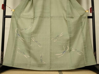 平和屋着物＊夏物 染織の名門 しょうざん 生紬 訪問着 手描き 河童 正絹 逸品 AABF2783jd
