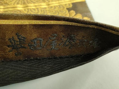 平和屋着物●極上　創業280年　誉田屋源兵衛　六通柄袋帯　唐織　菊　金糸　ますいわ屋扱い　逸品　DZAB3947kh6