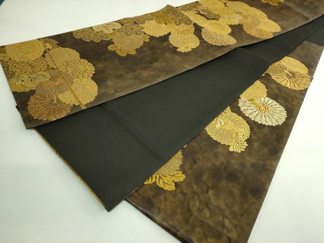 平和屋着物●極上　創業280年　誉田屋源兵衛　六通柄袋帯　唐織　菊　金糸　ますいわ屋扱い　逸品　DZAB3947kh6