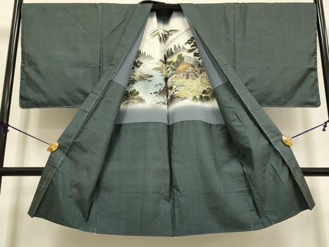 平和屋着物●極上　男性　本場大島紬　アンサンブル　キングサイズ　長羽織　100亀甲　総詰め　逸品　未使用　DZAB4719kh6