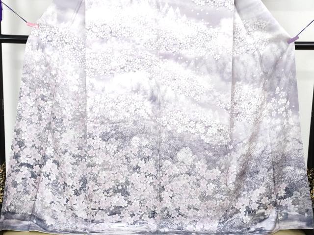 平和屋本店●極上　訪問着　舞桜　暈し染め　ロング丈　逸品　未使用　DZAB4738kh6