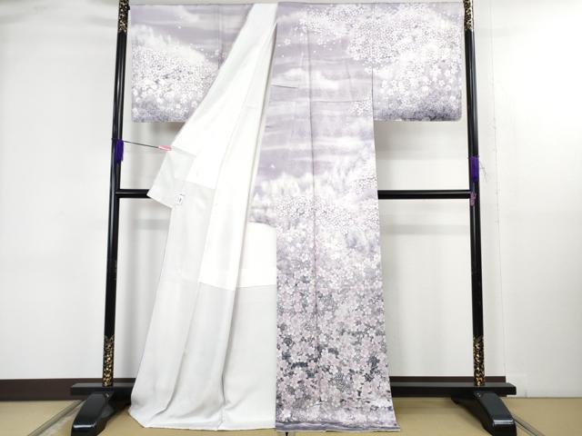 平和屋本店●極上　訪問着　舞桜　暈し染め　ロング丈　逸品　未使用　DZAB4738kh6