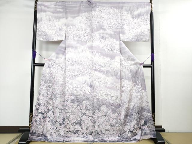 平和屋本店●極上　訪問着　舞桜　暈し染め　ロング丈　逸品　未使用　DZAB4738kh6