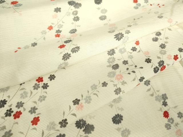 平和屋着物＊夏物 小紋 絽 小花文 正絹 逸品DABA4457az