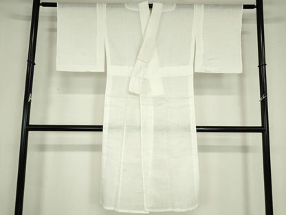 平和屋着物＊夏物 長襦袢 流水花紋紗 白色 麻 逸品 DABA4467az