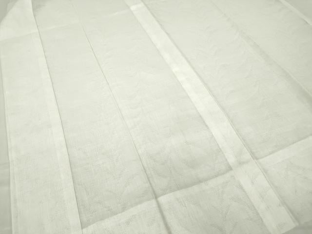 平和屋着物＊夏物　長襦袢　草葉紋紗　白色　麻　逸品　DABA4465az