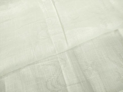 平和屋着物＊夏物 長襦袢 流水花紋紗 白色 麻 逸品 DABA4467az
