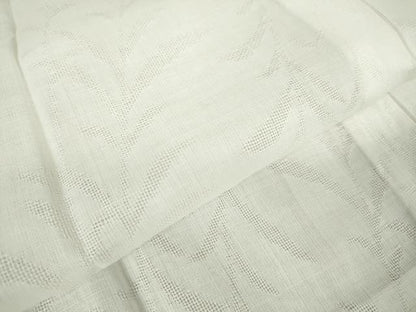 平和屋着物＊夏物　長襦袢　草葉紋紗　白色　麻　逸品　DABA4465az