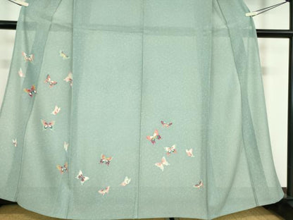 平和屋着物＊夏物 訪問着 絽 舞蝶文 正絹 逸品 DABA4458az