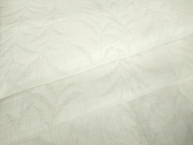 平和屋着物＊夏物　長襦袢　草葉紋紗　白色　麻　逸品　DABA4465az