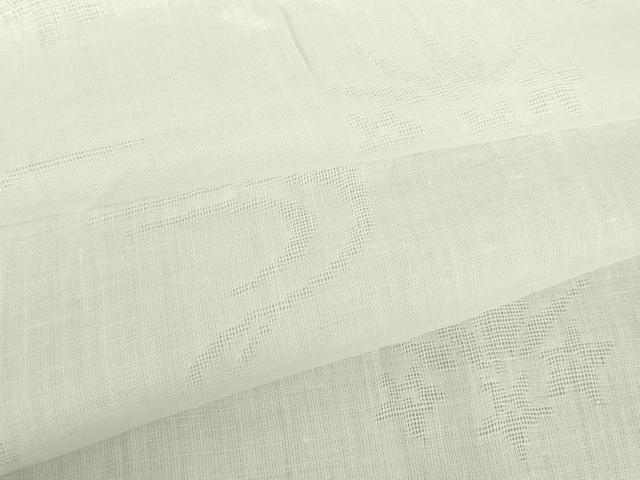 平和屋着物＊夏物 長襦袢 流水花紋紗 白色 麻 逸品 DABA4467az