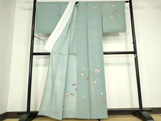 平和屋着物＊夏物 訪問着 絽 舞蝶文 正絹 逸品 DABA4458az