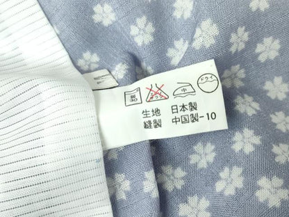 平和屋着物＊夏物 小紋 紗 小花文 洗える着物 DABA4475az