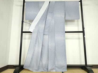 平和屋着物＊夏物 小紋 紗 小花文 洗える着物 DABA4475az