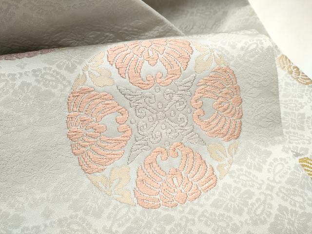 平和屋着物●九寸名古屋帯 唐織 花丸文 正絹 逸品 CABB9565hy