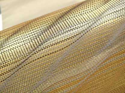 平和屋着物●ひなや工房 くむ・あむ・おる 伊豆蔵明彦 太鼓柄袋帯 霞文 金糸 正絹 逸品 CABB9558hy