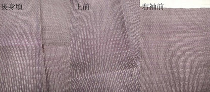平和屋着物＊夏物　小千谷ちぢみ　よろけ縞　麻　逸品　DABA4462az