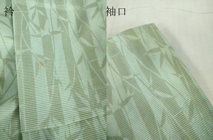 平和屋着物＊夏物 訪問着 絽 笹竹文 暈し染め 洗える着物 DABA4478az
