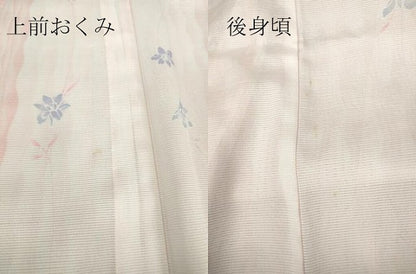 平和屋着物＊夏物 小紋 絽 花間道 洗える着物 DABA4507az