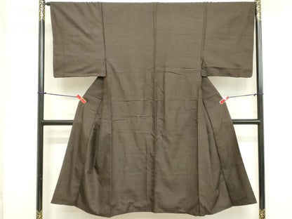 平和屋着物■男性 お召 格子 正絹 逸品 DABB8625cd