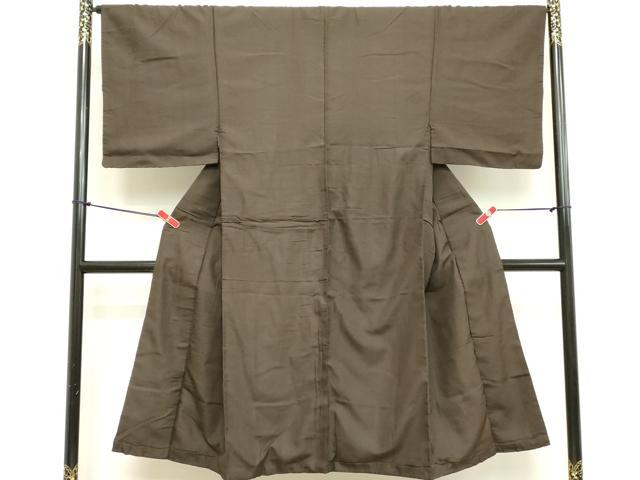 平和屋着物■男性　お召　格子　正絹　逸品　DABB8623cd
