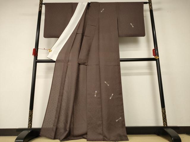 平和屋着物＊夏物 訪問着 絽 刺繍 蜻蛉 金彩 正絹 逸品 AABF2807jd