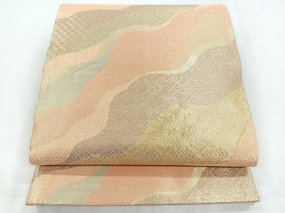 平和屋着物◎佐賀錦 六通柄袋帯 吉祥文 金糸 正絹 逸品 CABC1788nb
