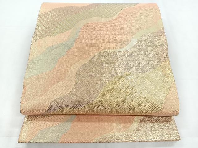 平和屋着物◎佐賀錦 六通柄袋帯 吉祥文 金糸 正絹 逸品 CABC1788nb
