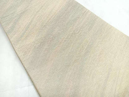 平和屋着物◎全通柄袋帯 霞文 金糸 正絹 逸品 CABC1813nb