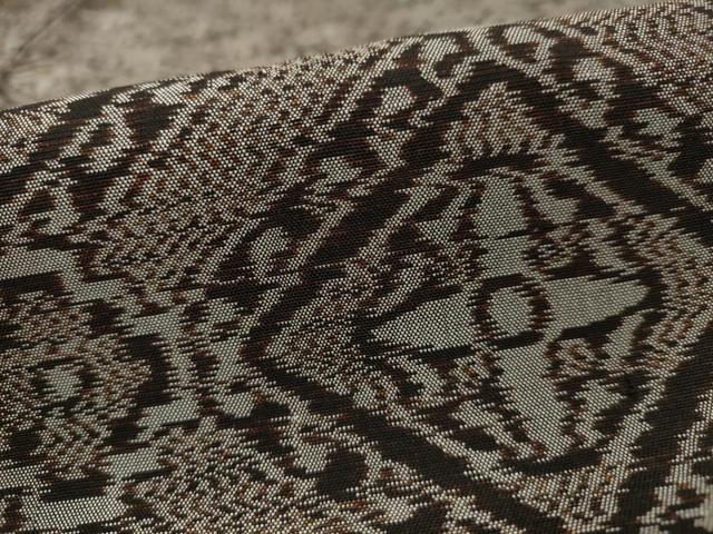 平和屋着物■上質な紬　花菱文　正絹　逸品　AABE9390tn