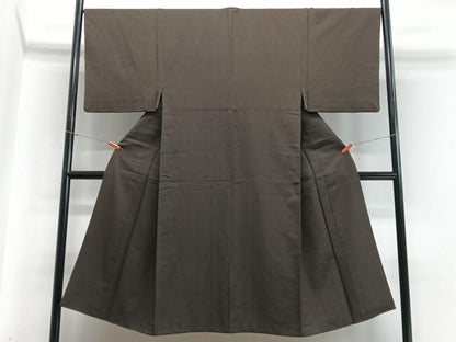 平和屋着物■男性　紬　格子　正絹　逸品　CABB9061xe