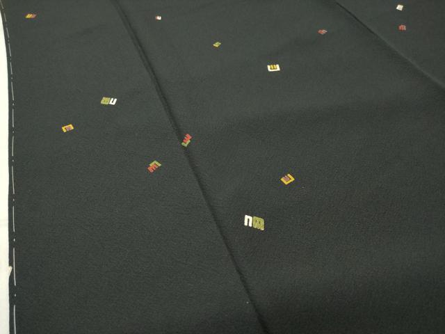 平和屋着物●上質な小紋 源氏香 黒地 正絹 逸品 未使用 CABB0275gh