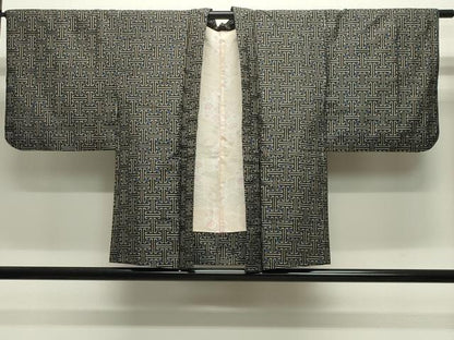 平和屋着物●本場大島紬 龍郷絣 秋名バラ アンサンブル 正絹 逸品 CABB0331gh