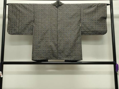 平和屋着物●本場大島紬 龍郷絣 秋名バラ アンサンブル 正絹 逸品 CABB0331gh